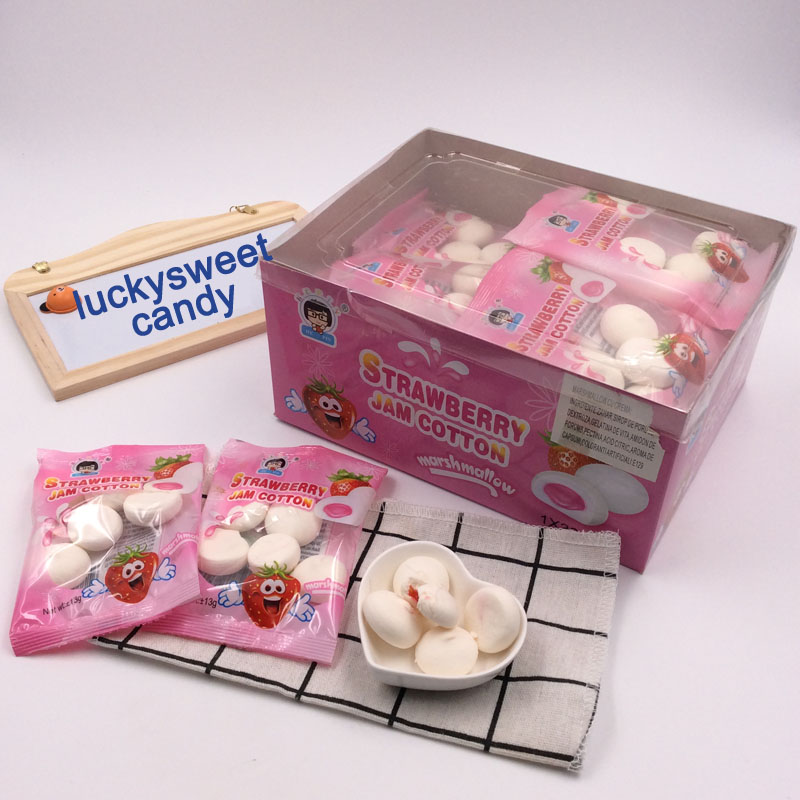 Strawberry jam ball cotton candy marshmallow