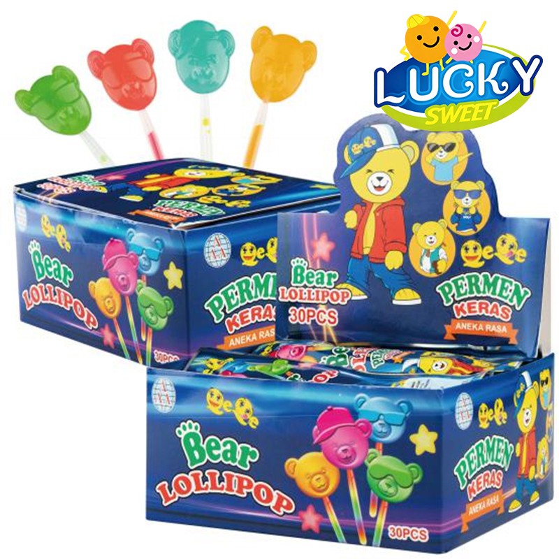 bear lollipop fruit candy