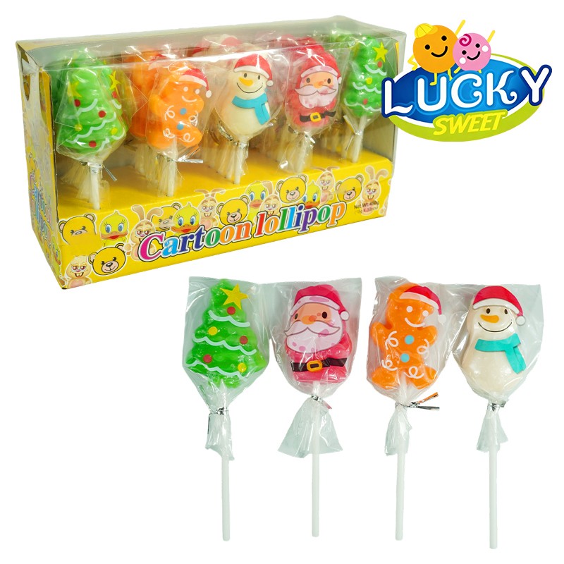 Christmas cartoon lollipop candy