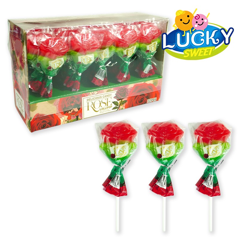 Rose cartoon lollipop candy