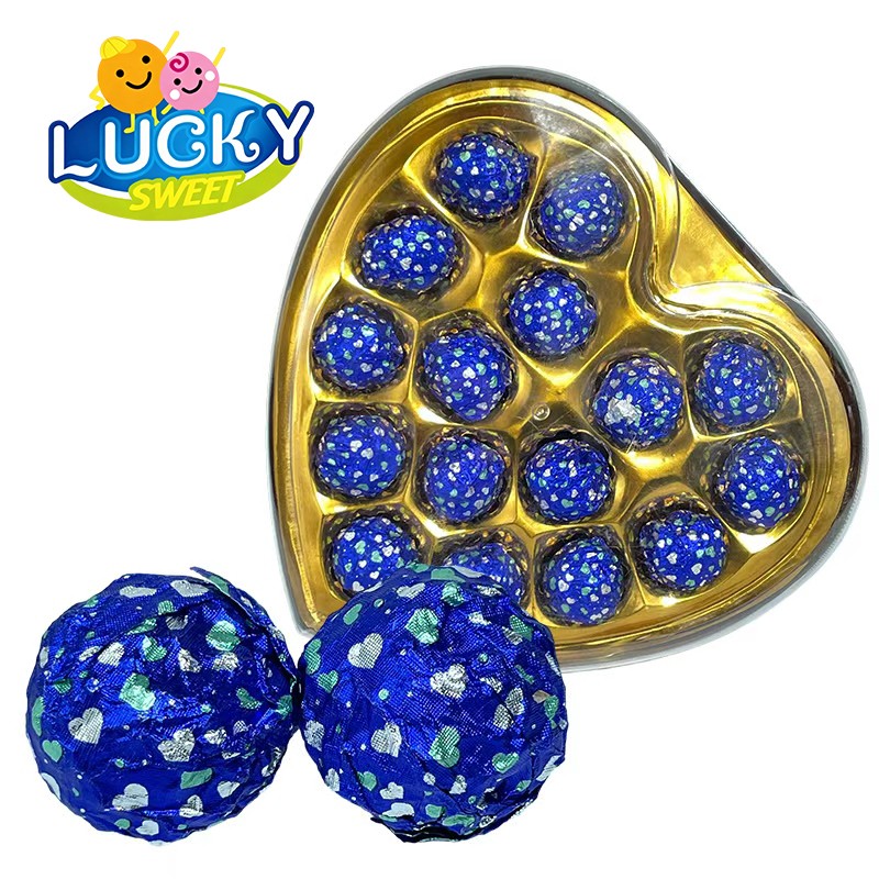 blue heart chocolate