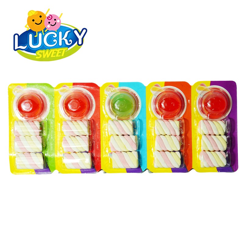 fruit jam with marshmallow candy