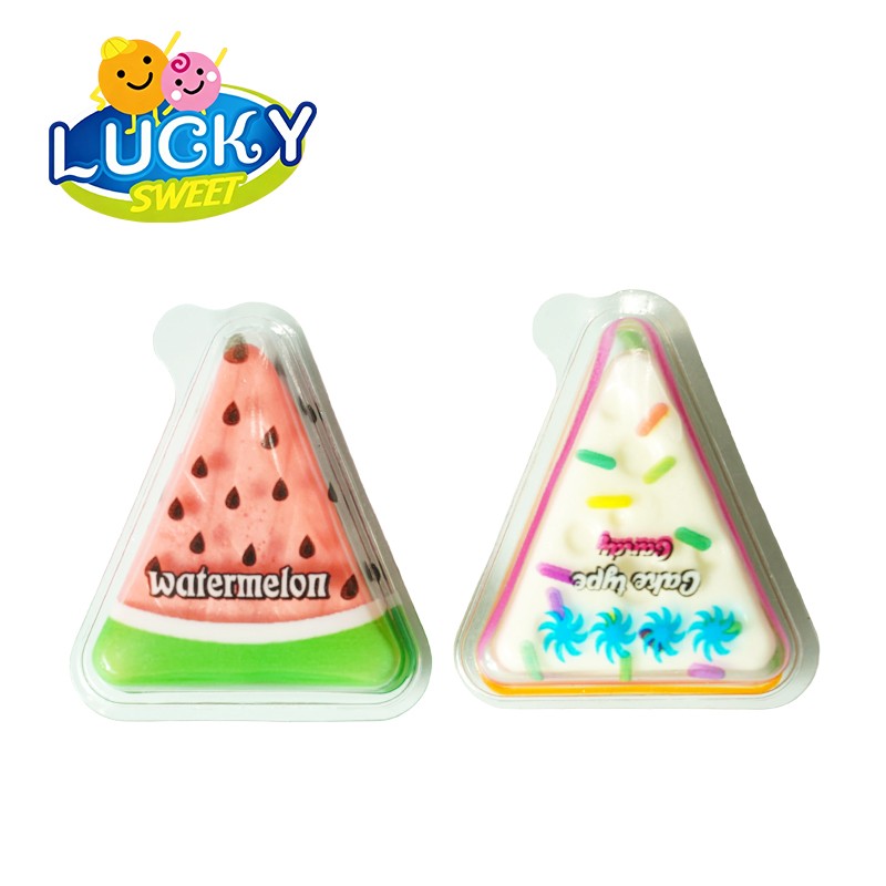 Watermelon-filled gummy candies