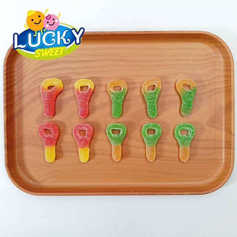 Bottle opener-shaped Sour gummies