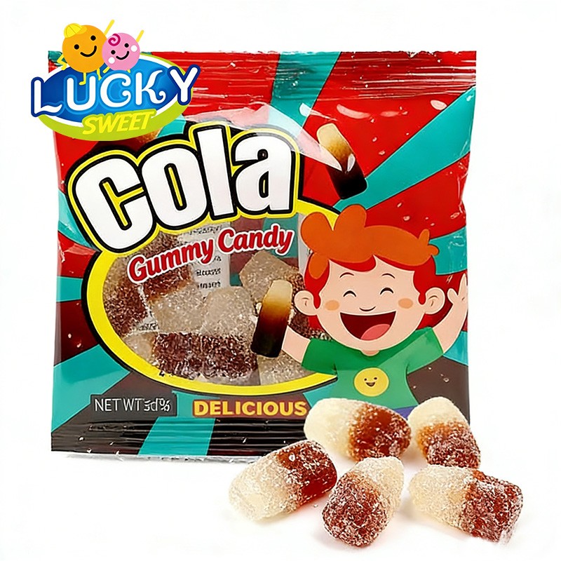 Cola-flavored gummies