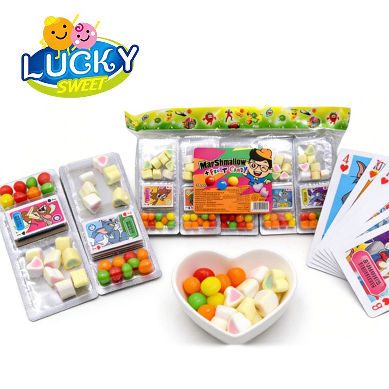 Playing card cotton candy toy candy