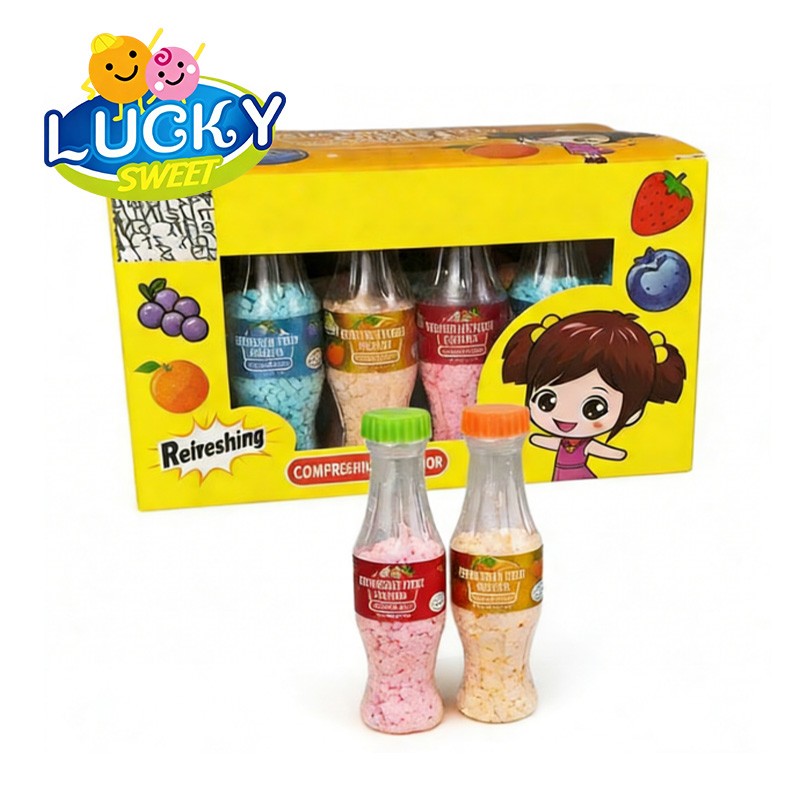 Soft drinks, toys, candy