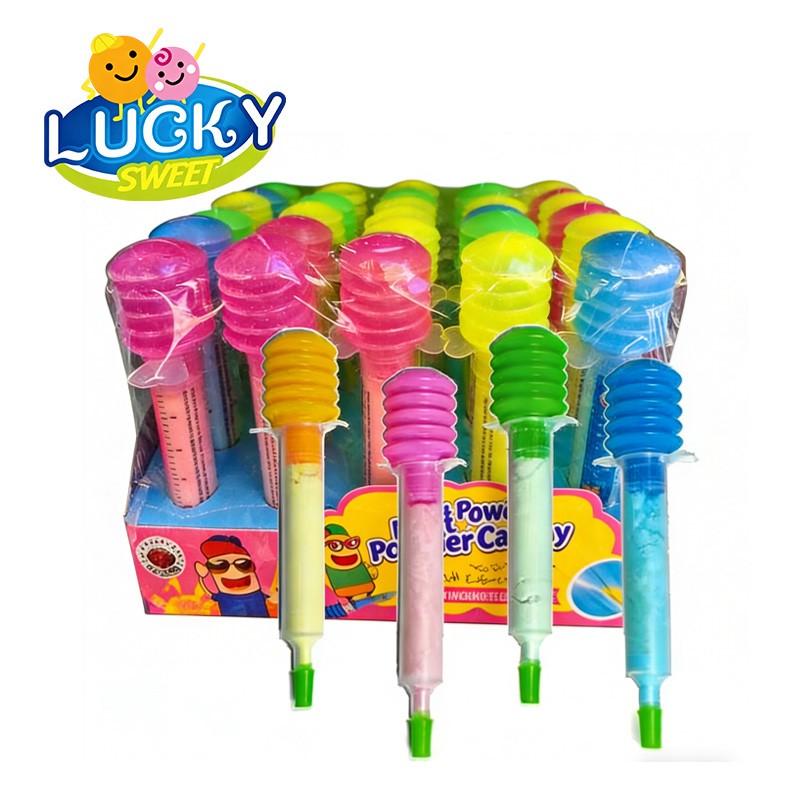 Air pump powder candy