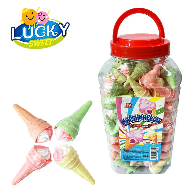 Ice cream cone-shaped marshmallows