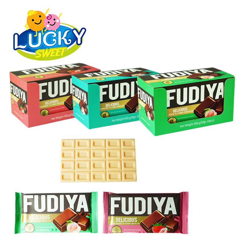 Big chocolate block fruit taste chocolate can do OEM