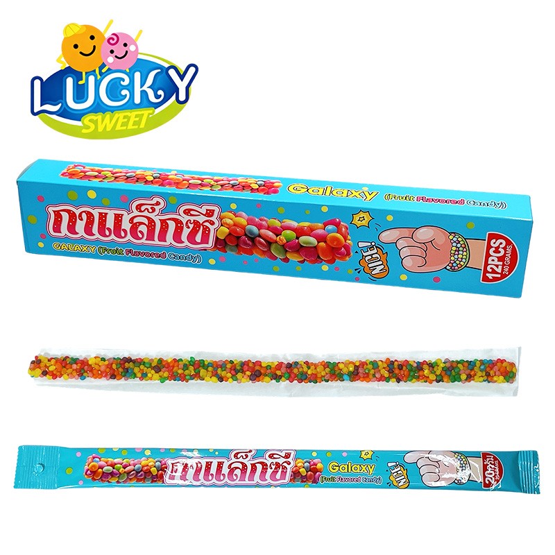 Long rainbow candy with mini colorful su