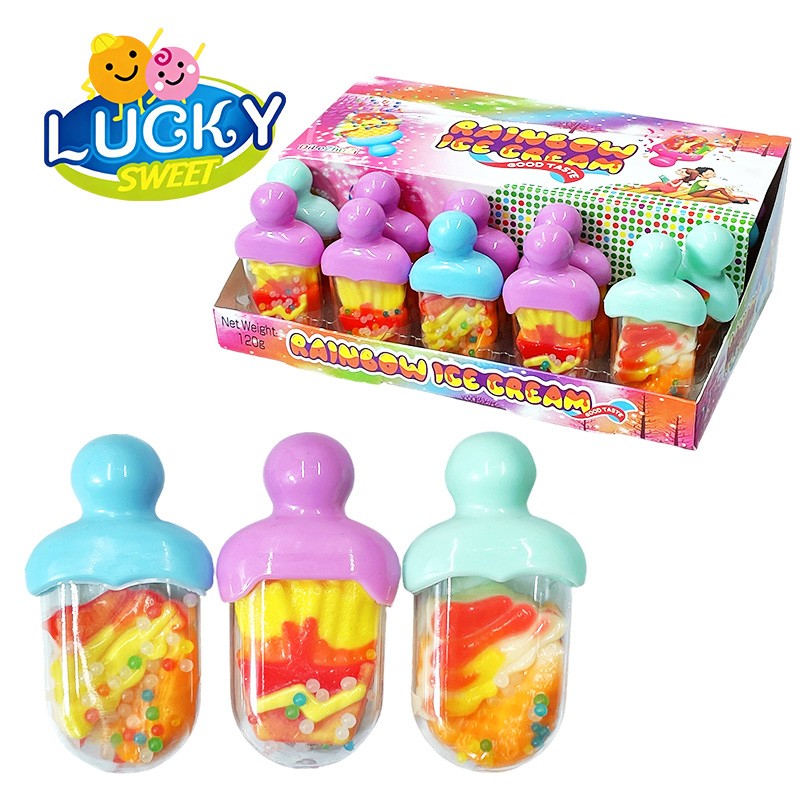 Ice cream gummy candy mini candy rainbow soft candy