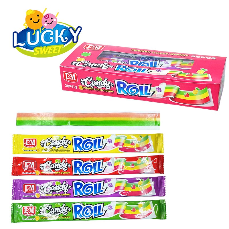 Roll candy rainbow candy gummy candy