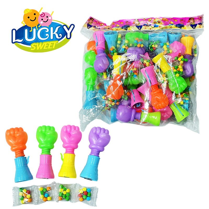 Fist-shaped toy candy, bagged packing