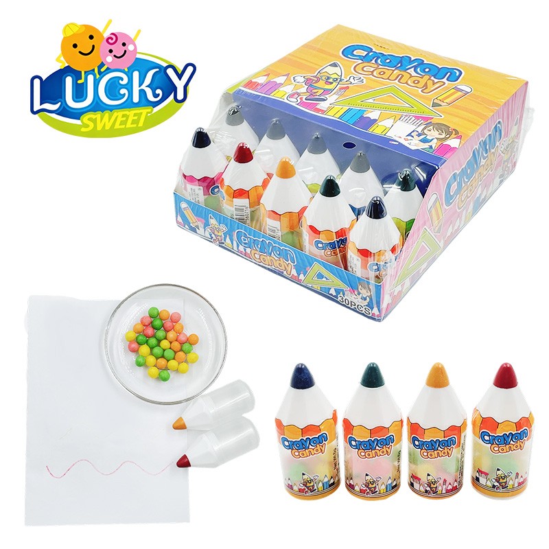Crayon-shaped toy candy