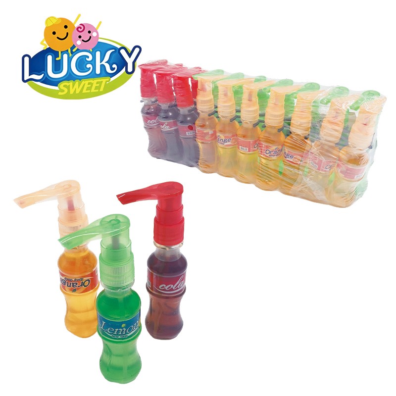 Three-color soda spray